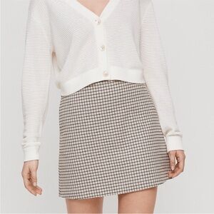 Aritzia Wilfred New Classic Plaid Mini Skirt Size 0